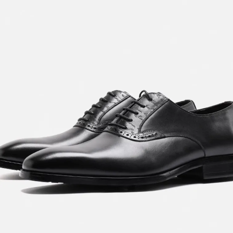Men's business leather shoes, men's lace up European style pointed formal attire, wedding leather, soft leather surface
Men's business leather shoes, men's lace up European style pointed formal attire, wedding leather, soft leather surface