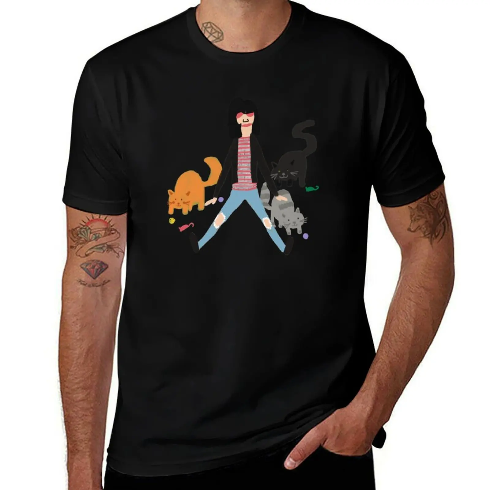 Joey Ramone Hanging Out with Some Cats T-Shirt Worker Basic Short Sleeve Tee
Joey Ramone Hanging Out with Some Cats T-Shirt Worker Basic Short Sleeve Tee