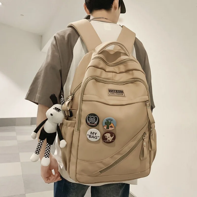 Letter Retro Backpack Classic Schoolbag Junior High School Students Shoulder Male Waterproof Large-capacity Travel Backpack
Letter Retro Backpack Classic Schoolbag Junior High School Students Shoulder Male Waterproof Large-capacity Travel Backpack