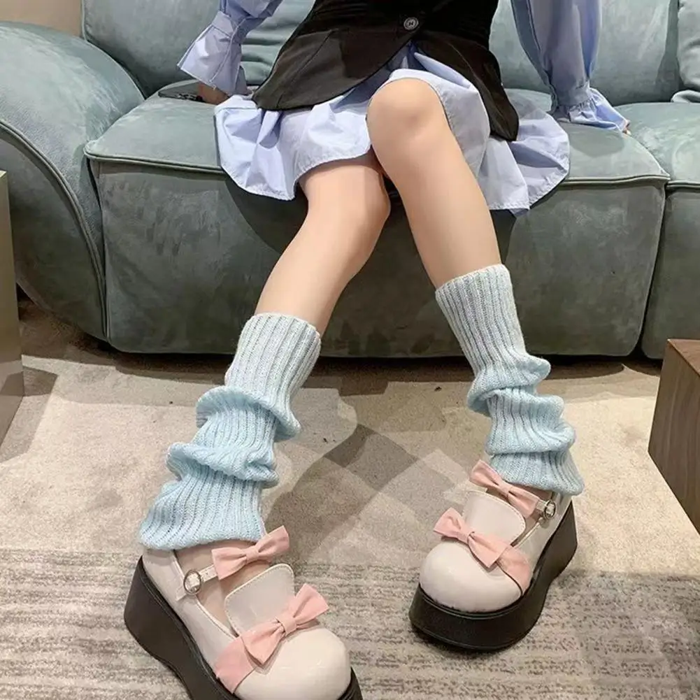 1 Pair Of Winter Leg Warmers Warm Japanese Style JK Leg Cuff Elastic Fitted Knitted Calf Socks Foot Cover
1 Pair Of Winter Leg Warmers Warm Japanese Style JK Leg Cuff Elastic Fitted Knitted Calf Socks Foot Cover