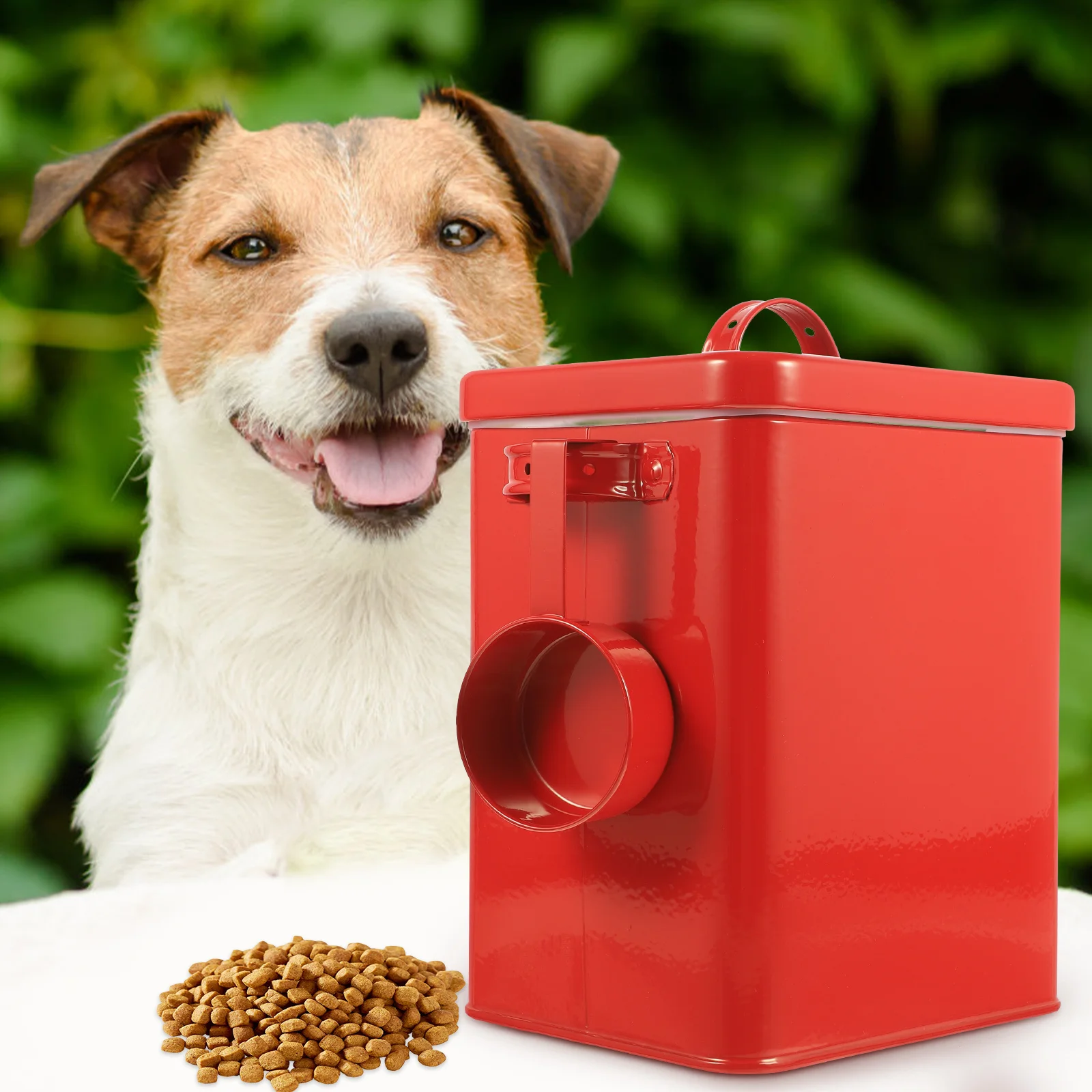 Kitchen Organizer Storage Bucket Dog Food Metal Container with Lid Large Tin Bin
Kitchen Organizer Storage Bucket Dog Food Metal Container with Lid Large Tin Bin