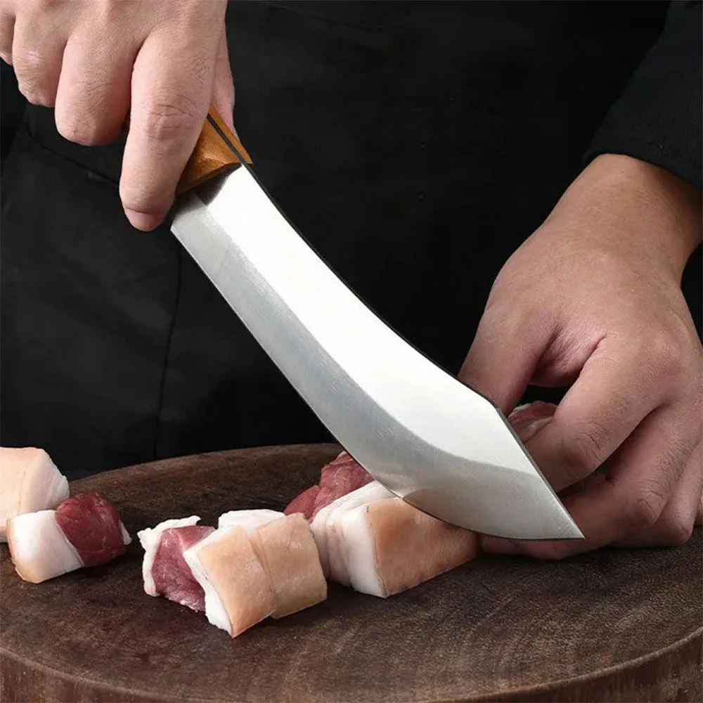 Kitchen Meat Chopping Knife Cooking Tool Butcher Slicing Knife Stainless Steel Knife Wood Hanlde Meat Vegetables Knife
Kitchen Meat Chopping Knife Cooking Tool Butcher Slicing Knife Stainless Steel Knife Wood Hanlde Meat Vegetables Knife