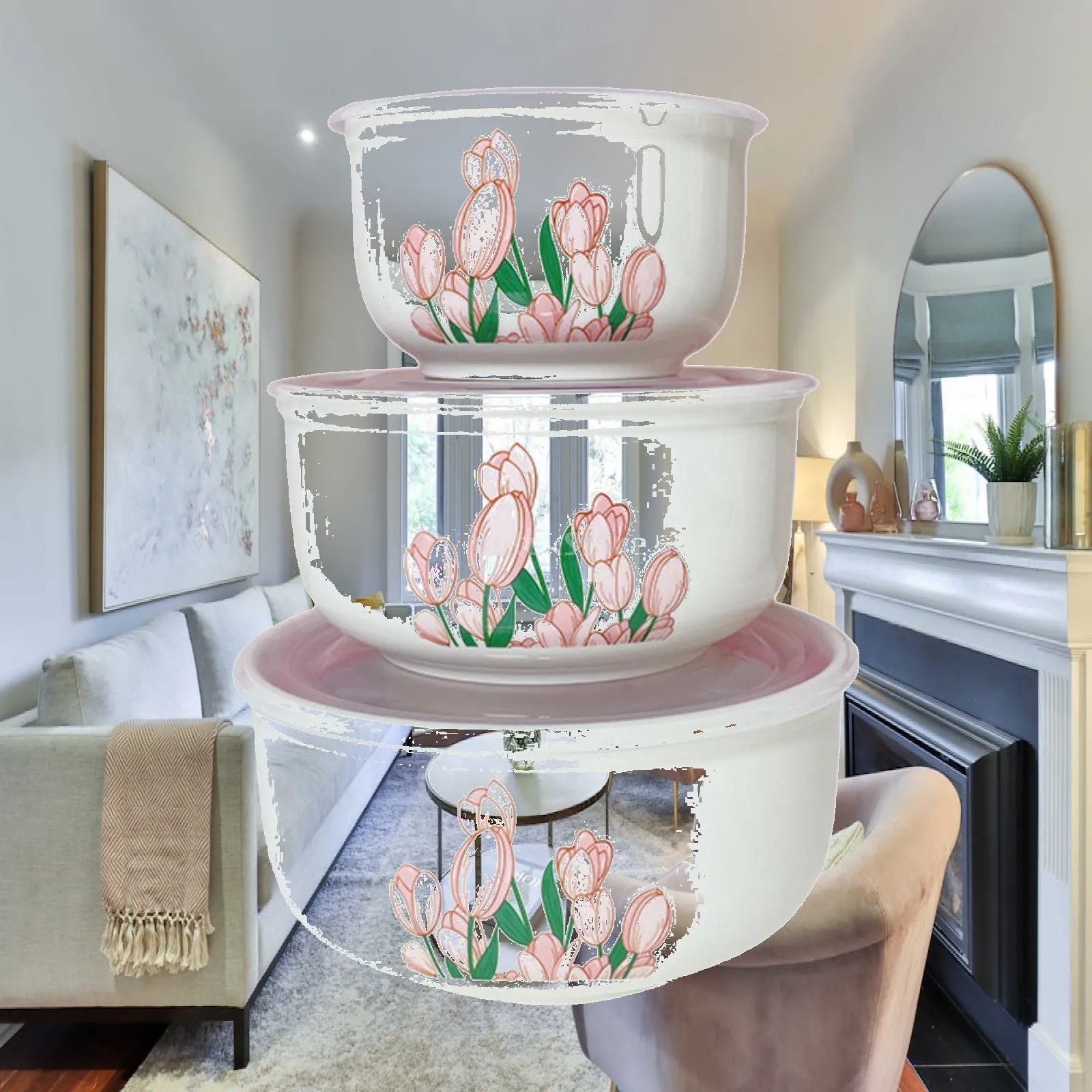 3x Mixing Bowl Set Food Storage Container Kitchen Easy to Clean Refrigerator with Airtight Lids Nesting Bowls for Baking
3x Mixing Bowl Set Food Storage Container Kitchen Easy to Clean Refrigerator with Airtight Lids Nesting Bowls for Baking