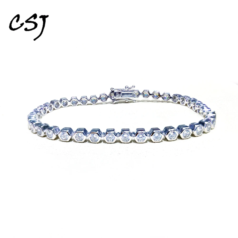 Trendy Beehive Tennis Bracelet 925 Sterling Silver Full 5A Zircon Sparking Jewelry for Women Lady Party Birthday Gift
Trendy Beehive Tennis Bracelet 925 Sterling Silver Full 5A Zircon Sparking Jewelry for Women Lady Party Birthday Gift