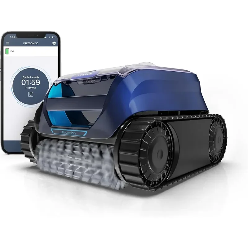 Cordless Robotic Pool Cleaner for In-Ground Pools up to 36ft WiFi Enabled Fast Charging Dual Cleaning Modes Floor & Walls
Cordless Robotic Pool Cleaner for In-Ground Pools up to 36ft WiFi Enabled Fast Charging Dual Cleaning Modes Floor & Walls