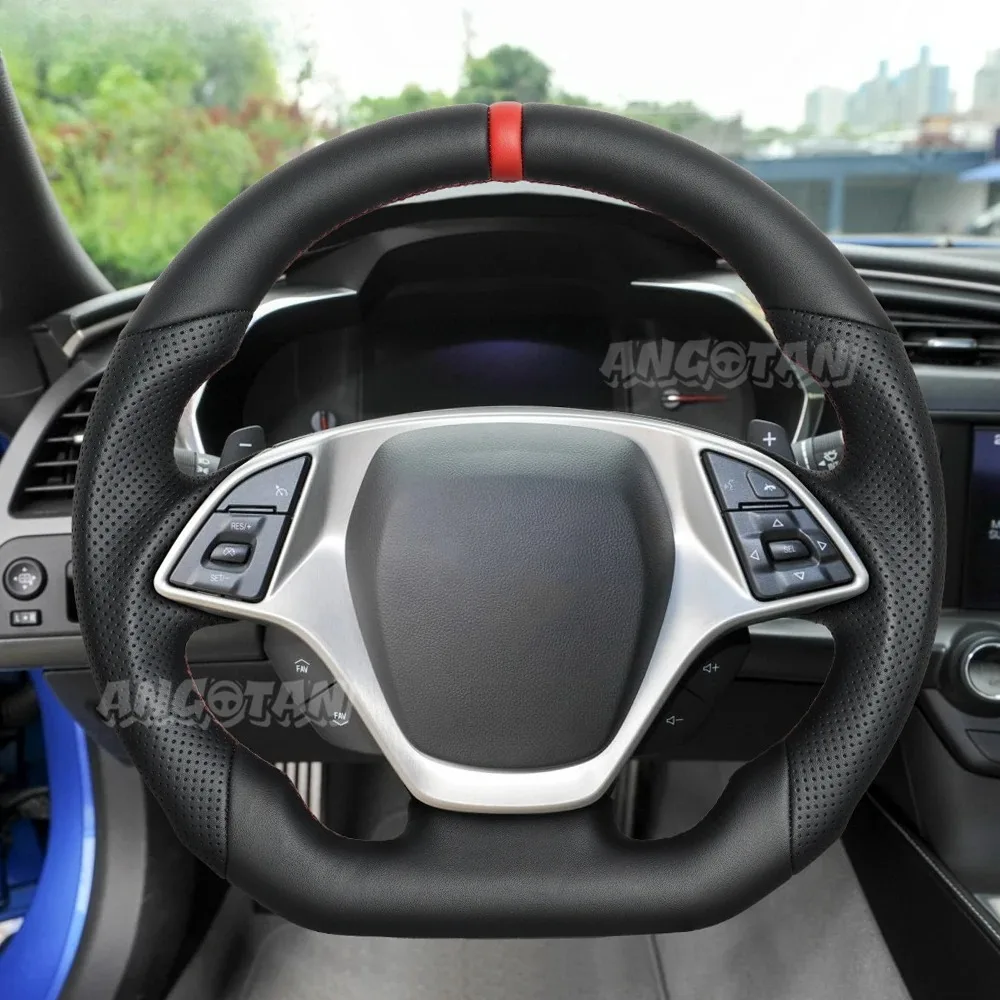Кожаный руль без функции подогрева, подходит для Chevrolet Corvette C7 Z06 ZR1 2014-2019, с красной строчкой, автомобильные аксессуары
Кожаный руль без функции подогрева, подходит для Chevrolet Corvette C7 Z06 ZR1 2014-2019, с красной строчкой, автомобильные аксессуары
