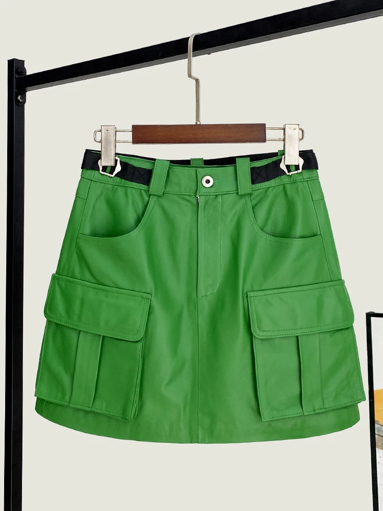 Spring New High Quality Genuine Real Leather Skirt Women's Lace up All-Match Waist Suit
Spring New High Quality Genuine Real Leather Skirt Women's Lace up All-Match Waist Suit