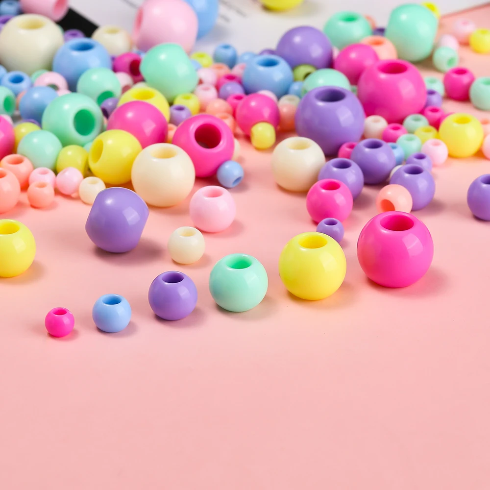 30-300pcs Mixed Color Acrylic Big Hole Beads 6-16mm Loose Spacer Beads for DIY Earrings Bracelets Jewelry Making Findings 
30-300pcs Mixed Color Acrylic Big Hole Beads 6-16mm Loose Spacer Beads for DIY Earrings Bracelets Jewelry Making Findings