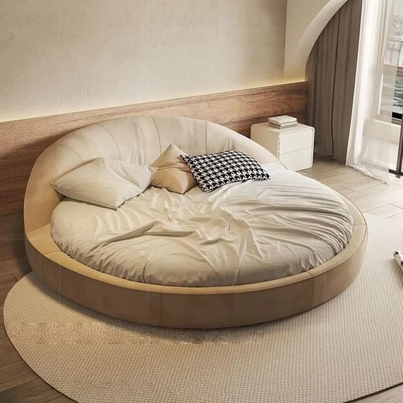 Nordic modern round fabric queen bed upholstered bed hotel bedroom furniture set double light luxury design 200cm bed frame
Nordic modern round fabric queen bed upholstered bed hotel bedroom furniture set double light luxury design 200cm bed frame