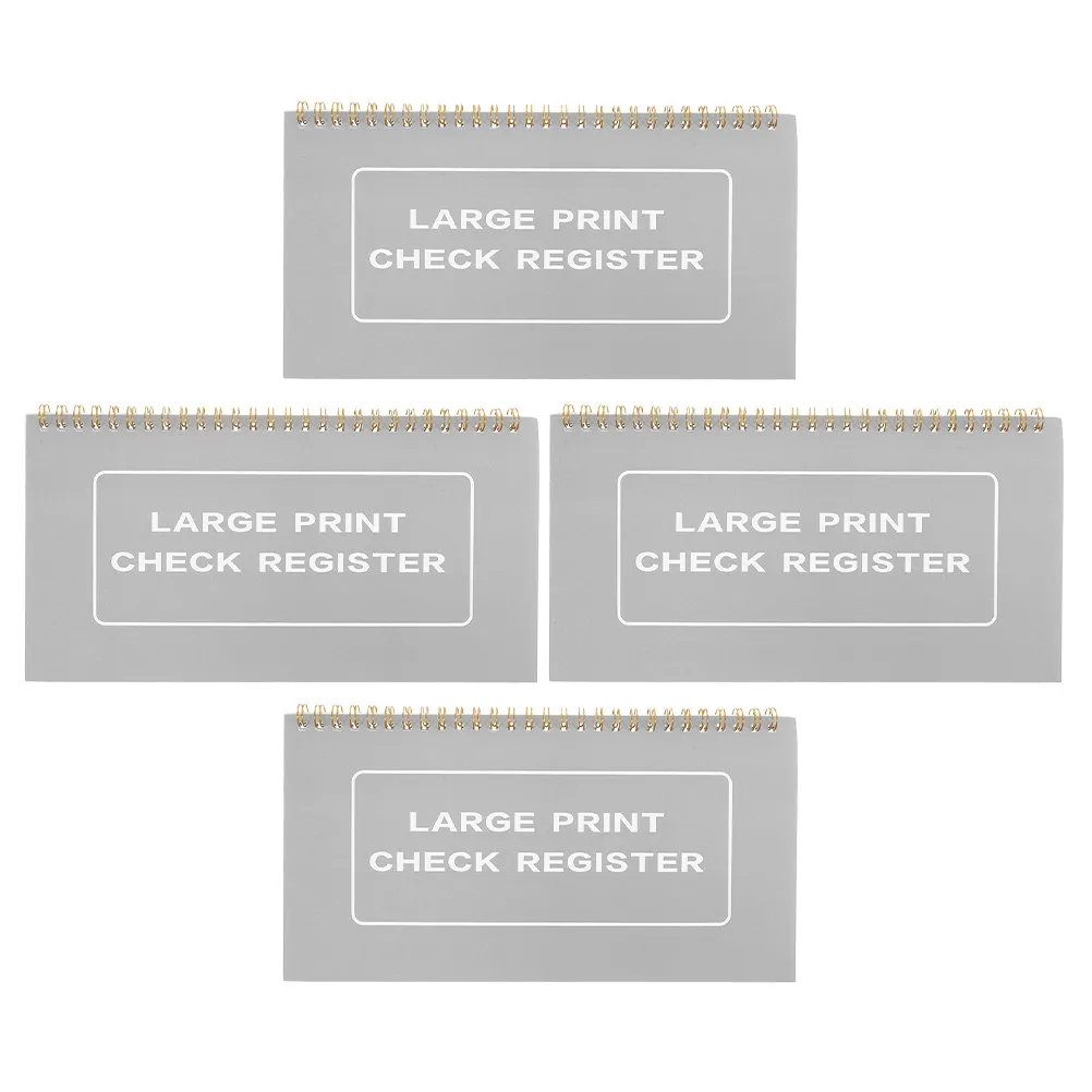 4Pcs Large Print Checkbook Register High Contrast Easy Read Date Section Portable Office Home Travel Transaction Ledger
4Pcs Large Print Checkbook Register High Contrast Easy Read Date Section Portable Office Home Travel Transaction Ledger