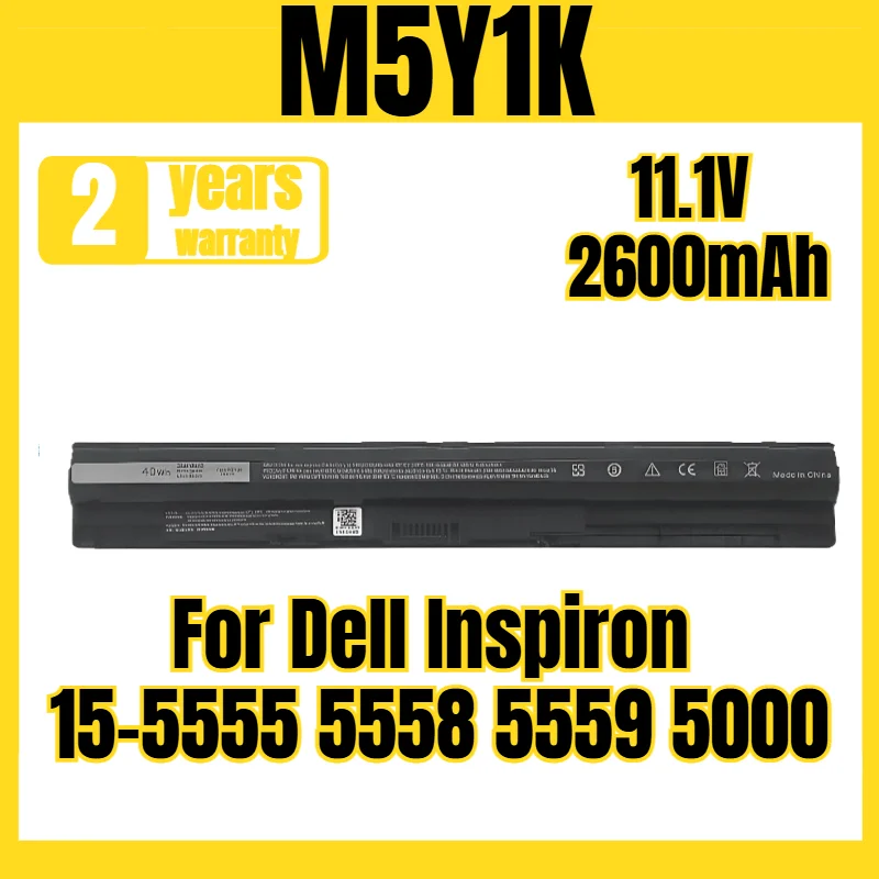 M5Y1K laptop battery for Dell Inspiron 15-5555 5558 5559 5000 battery, new large capacity 11.1v 2600mAh
M5Y1K laptop battery for Dell Inspiron 15-5555 5558 5559 5000 battery, new large capacity 11.1v 2600mAh