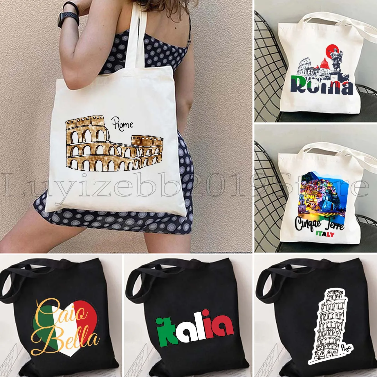 Cinque Terre Italy Pisa Roma Italia Italian Flag Palermo Puglia Sardinia Verona Turin Shopper Canvas Tote Bag Eco Cotton Handbag
Cinque Terre Italy Pisa Roma Italia Italian Flag Palermo Puglia Sardinia Verona Turin Shopper Canvas Tote Bag Eco Cotton Handbag