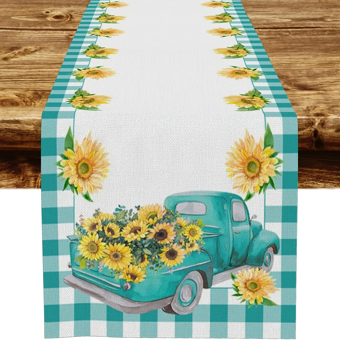 Farm Truck Yellow Sunflower Table Runner Single Sided 2D Print Table Runner Dining Kitchen Farmhouse Decor Gift for Home Lovers
Farm Truck Yellow Sunflower Table Runner Single Sided 2D Print Table Runner Dining Kitchen Farmhouse Decor Gift for Home Lovers