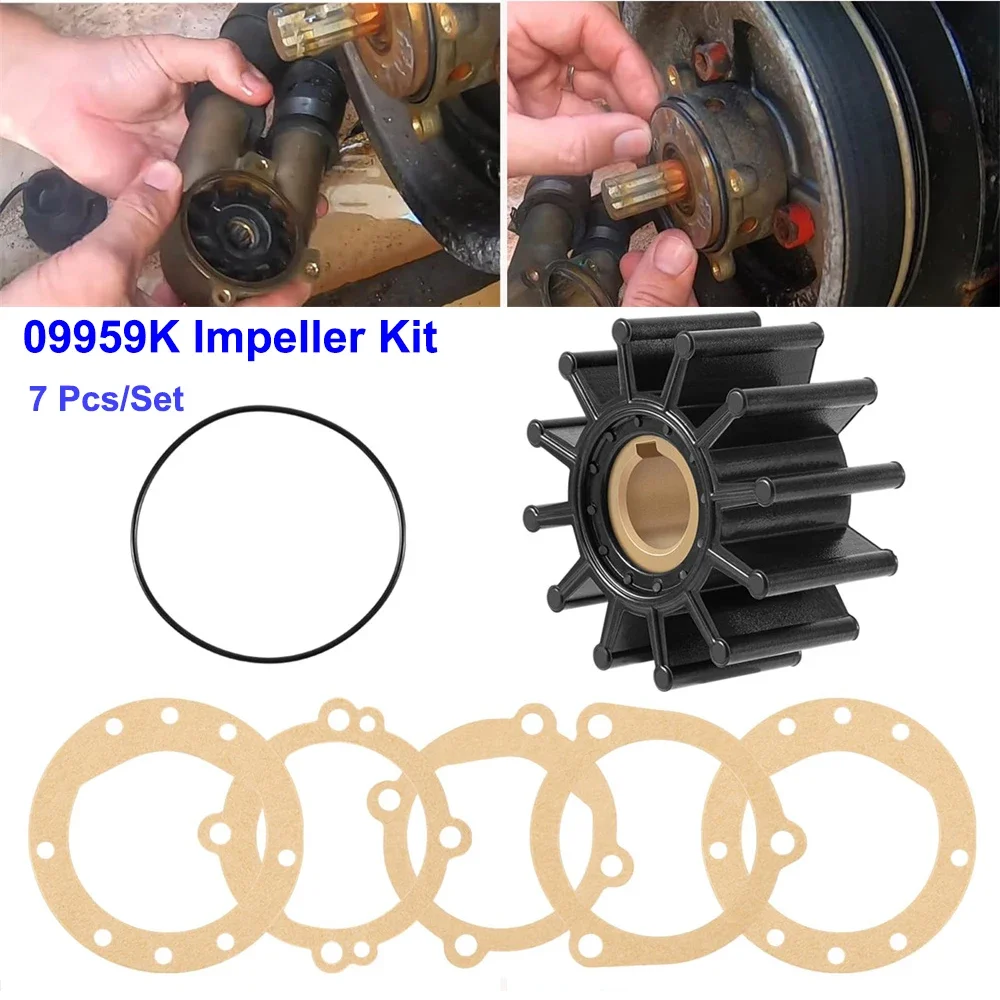 09959K набор для рабочего колеса/835874 крыльчатка водяного насоса для Sherwood, Volvo Penta, Johnson, Sierra, Crusader, Jabsco, замена насоса