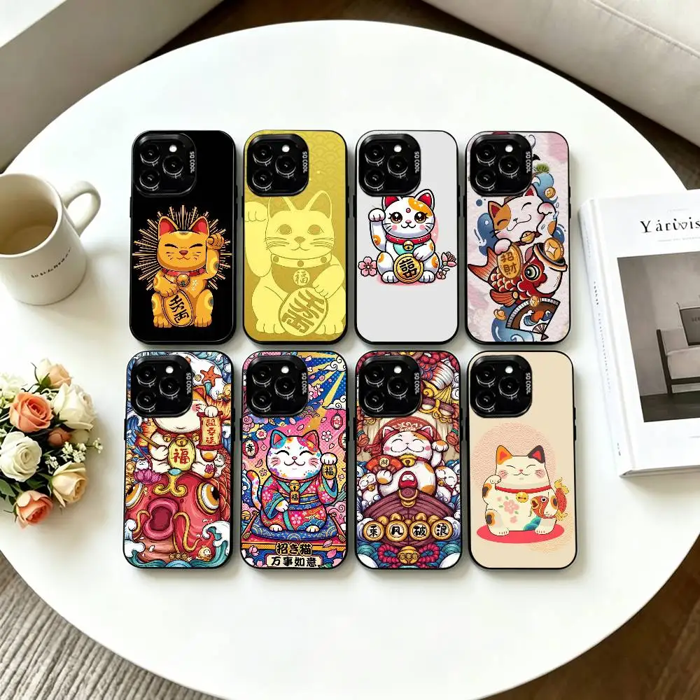 Cute Art Lucky Cat Phone Case For iPhone 17,16,15,14,13,12,11 Plus,Pro Max,XS,Colorful Silver Phone case Funda Cover
Cute Art Lucky Cat Phone Case For iPhone 17,16,15,14,13,12,11 Plus,Pro Max,XS,Colorful Silver Phone case Funda Cover