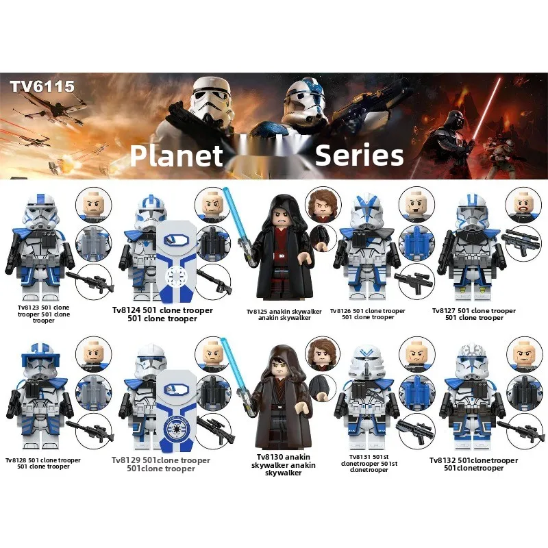 Набор для сборки фигурок солдат-клонов серии Planet 501/212 TV6114/6115/6116 в пакете
Набор для сборки фигурок солдат-клонов серии Planet 501/212 TV6114/6115/6116 в пакете