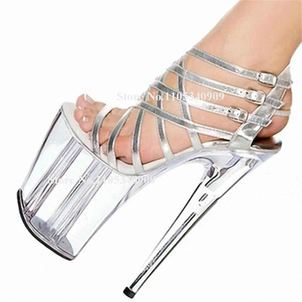 Bondarenko Charming Crystals Stiletto Heel Silver Sandals Open Toe Straps Cross High Clear Platform Thin Heel Dance Shoes
Bondarenko Charming Crystals Stiletto Heel Silver Sandals Open Toe Straps Cross High Clear Platform Thin Heel Dance Shoes