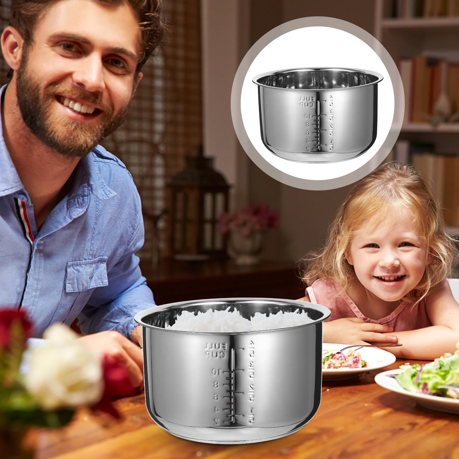 Сменный внутренний резервуар для рисоварки Nutrochef из нержавеющей стали, 5 л, для электрической рисоварки, маленькая кастрюля, чаша для риса, запасная часть
Сменный внутренний резервуар для рисоварки Nutrochef из нержавеющей стали, 5 л, для электрической рисоварки, маленькая кастрюля, чаша для риса, запасная часть