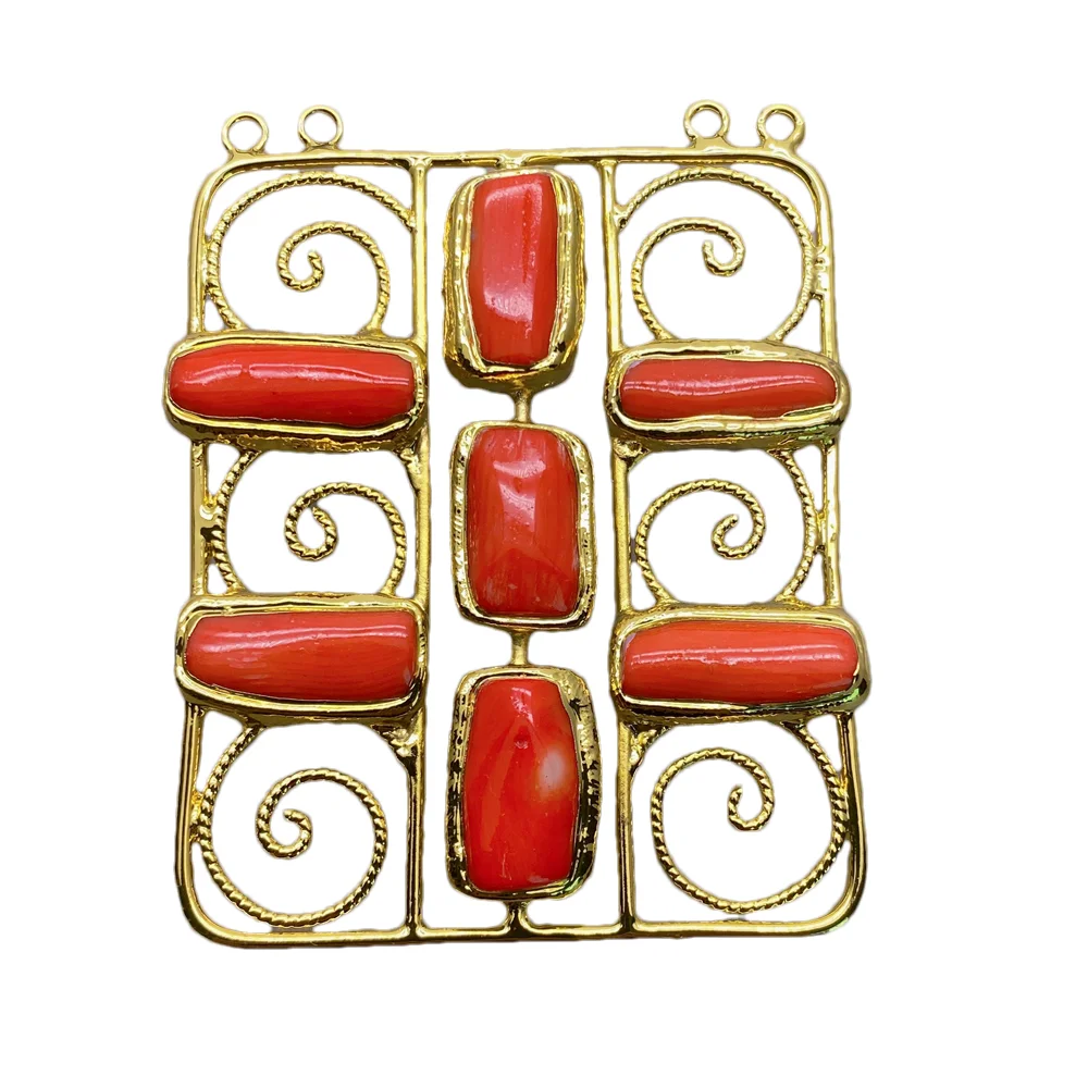 2 Pcs 60x74mm Orange Coral Rectangle Shape Big Pendant Diy For Handmade Jewelry
2 Pcs 60x74mm Orange Coral Rectangle Shape Big Pendant Diy For Handmade Jewelry