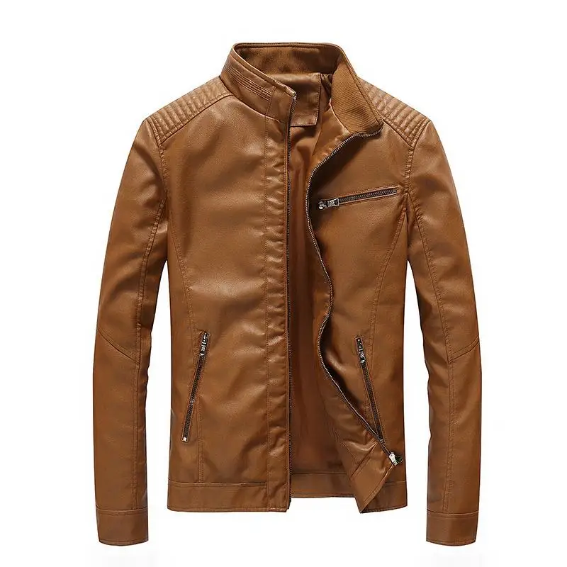Men's Thin Leather Jaet Motorcycle Sle ort Casual PU Material Five Sve Decorative Stitching Easy Care Non-Sinkage
Men's Thin Leather Jaet Motorcycle Sle ort Casual PU Material Five Sve Decorative Stitching Easy Care Non-Sinkage