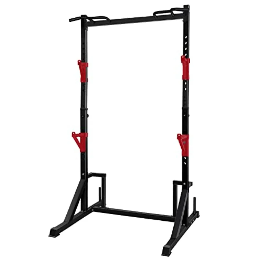 Home gym power rack with pull-up bar, steel construction, black finish, 1000 lb capacity and adjustable squat stand
Home gym power rack with pull-up bar, steel construction, black finish, 1000 lb capacity and adjustable squat stand