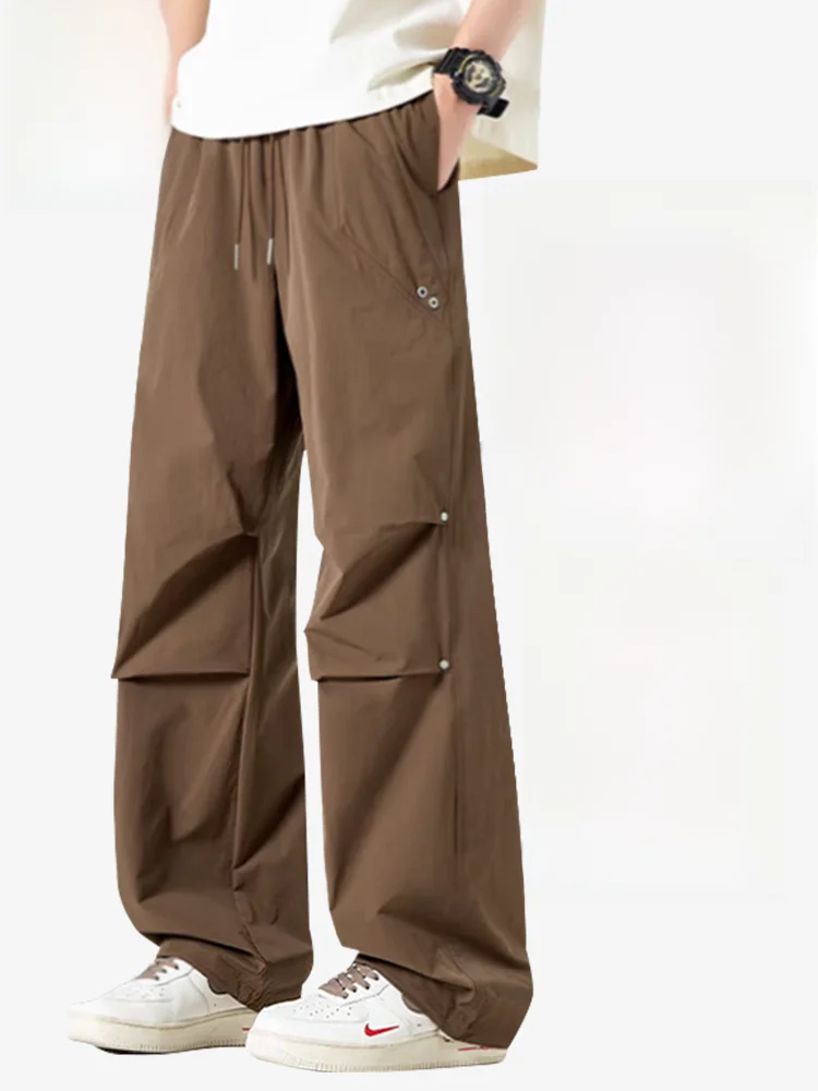 Men's Casual Pants Spring New American Folded Vintage Coffee Color Paratrooper Pants Elastic Waist Ci Outdoor Sle
Men's Casual Pants Spring New American Folded Vintage Coffee Color Paratrooper Pants Elastic Waist Ci Outdoor Sle