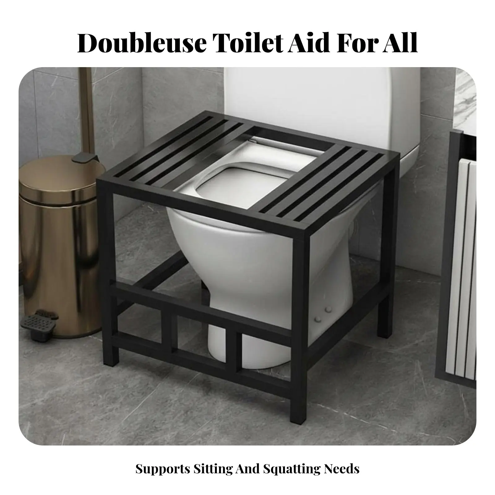Over-Toilet Squatting Frame Non-Slip U-Shaped Foot Riser Easy Installation Rustresistant for People with Mobility Issues
Over-Toilet Squatting Frame Non-Slip U-Shaped Foot Riser Easy Installation Rustresistant for People with Mobility Issues