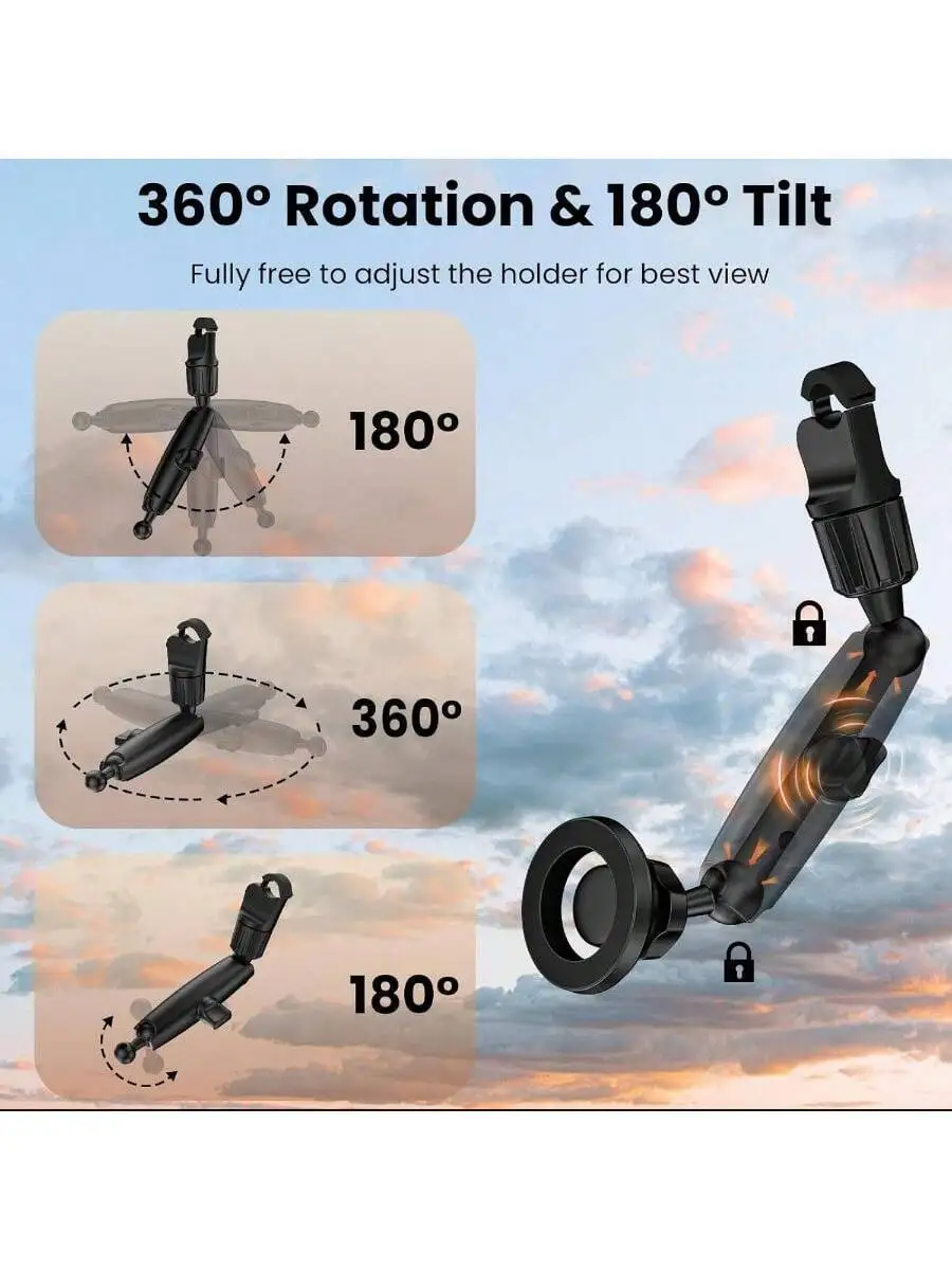 360° Rotation & 180° Tilt Car Phone Holder For Rearview Mirror Mount Universal For Smartphones
360° Rotation & 180° Tilt Car Phone Holder For Rearview Mirror Mount Universal For Smartphones