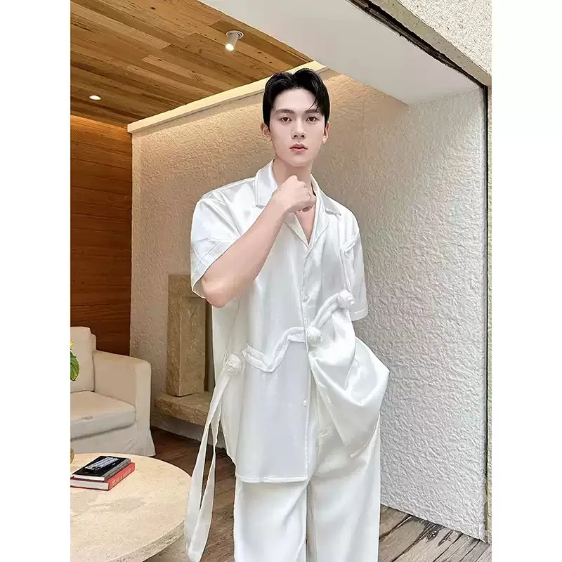 Summer New Style Niche Original Design Rose Streamer Short Sleeve Shirts For Man Fashion Handsome Stage Performance Tops
Summer New Style Niche Original Design Rose Streamer Short Sleeve Shirts For Man Fashion Handsome Stage Performance Tops