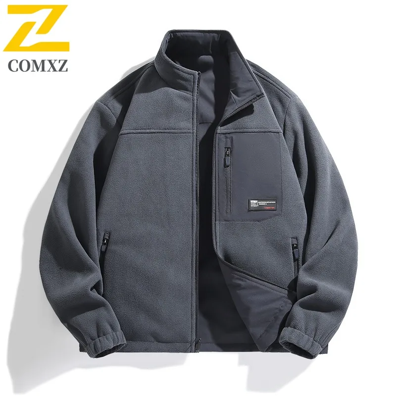COMXZ Men Reversible Reflective Windbreaker Men Winter Polar Fleece Coat Outdoor Hiking Sport Casual Stand Collar Flight Jacket
COMXZ Men Reversible Reflective Windbreaker Men Winter Polar Fleece Coat Outdoor Hiking Sport Casual Stand Collar Flight Jacket
