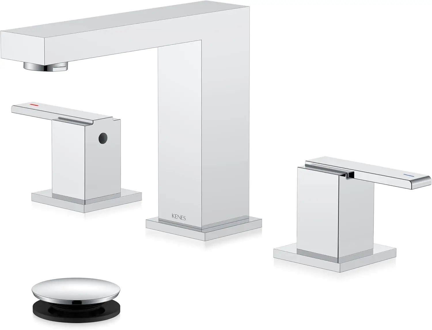 Polished Chrome 3-Hole Bathroom Faucet with Pop Up Drain & Supply Lines, 8-Inch Widespread 2 Handle Sink Faucet
Polished Chrome 3-Hole Bathroom Faucet with Pop Up Drain & Supply Lines, 8-Inch Widespread 2 Handle Sink Faucet