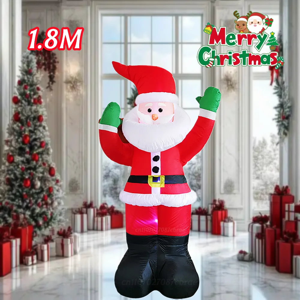 Рождественский надувной подарочный пакет Санта-Клауса 6 футов, встроенные светодиодные фонари, подходящие для внутреннего и наружного украшения двора и сада
Рождественский надувной подарочный пакет Санта-Клауса 6 футов, встроенные светодиодные фонари, подходящие для внутреннего и наружного украшения двора и сада