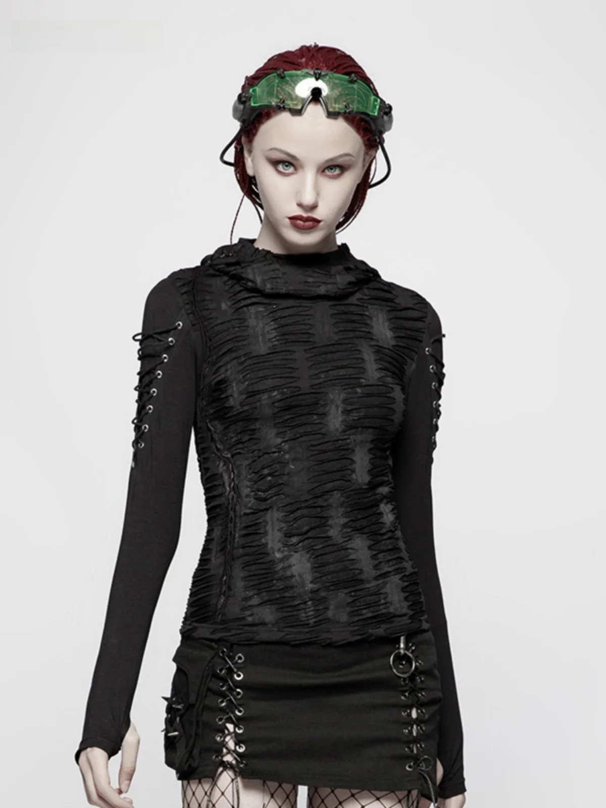 Gothic Dark Hooded Slim Fit Long Sleeve T-Shirt Women's Autumn Winter Personality Inner Wear Slimming Top Hole Punching ...
Gothic Dark Hooded Slim Fit Long Sleeve T-Shirt Women's Autumn Winter Personality Inner Wear Slimming Top Hole Punching ...