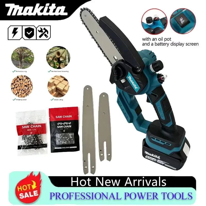 Makita18V Battery Brushless 6/8 Inch Chainsaw Auto Oiler Electric Chain Saw Cordless Garden Pruning Power Tools
Makita18V Battery Brushless 6/8 Inch Chainsaw Auto Oiler Electric Chain Saw Cordless Garden Pruning Power Tools