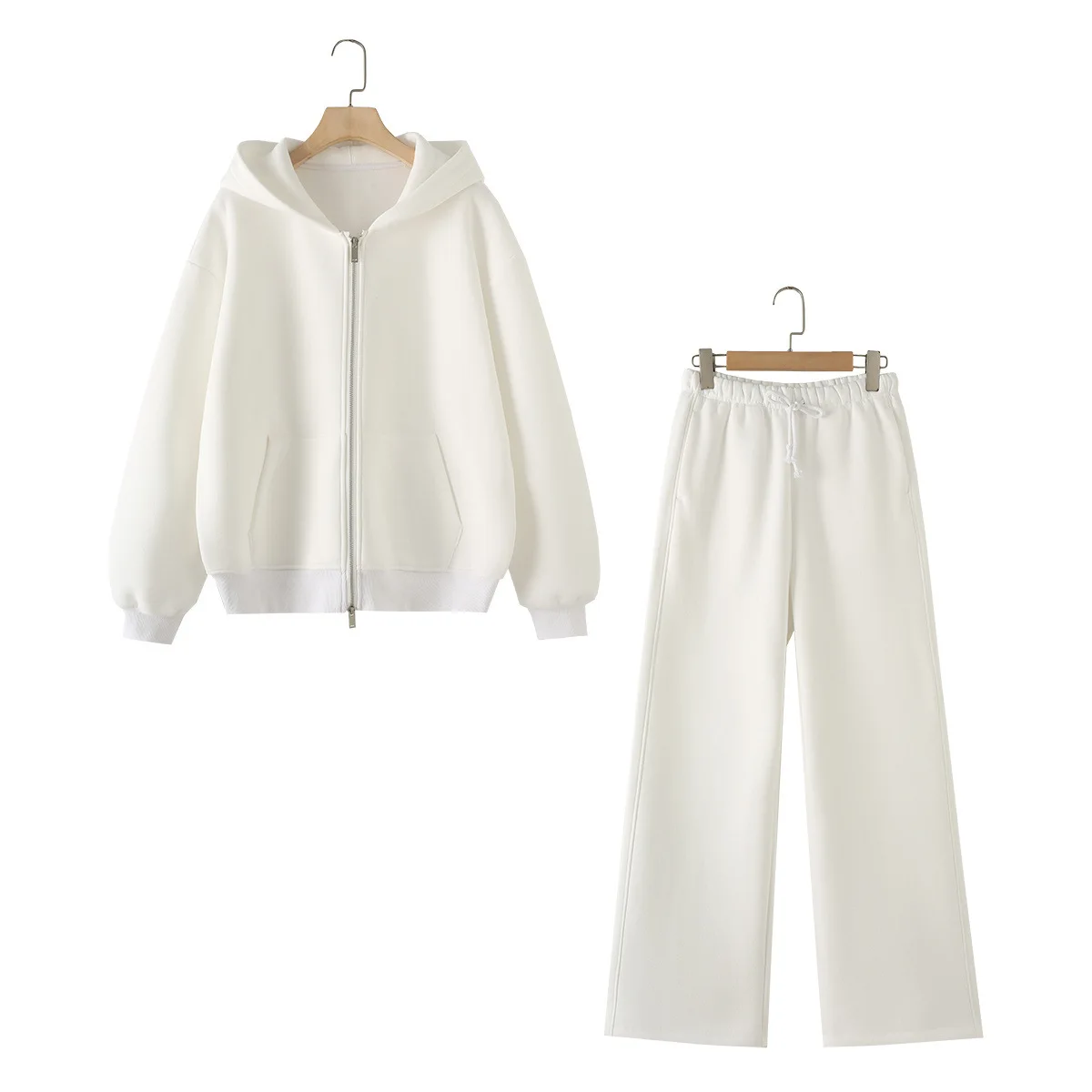 Осенняя новая женская мода, повседневная спортивная одежда на молнии с капюшоном и длинными рукавами, куртка, широкие брюки, комплект из двух предметов, удобный Loo
Осенняя новая женская мода, повседневная спортивная одежда на молнии с капюшоном и длинными рукавами, куртка, широкие брюки, комплект из двух предметов, удобный Loo