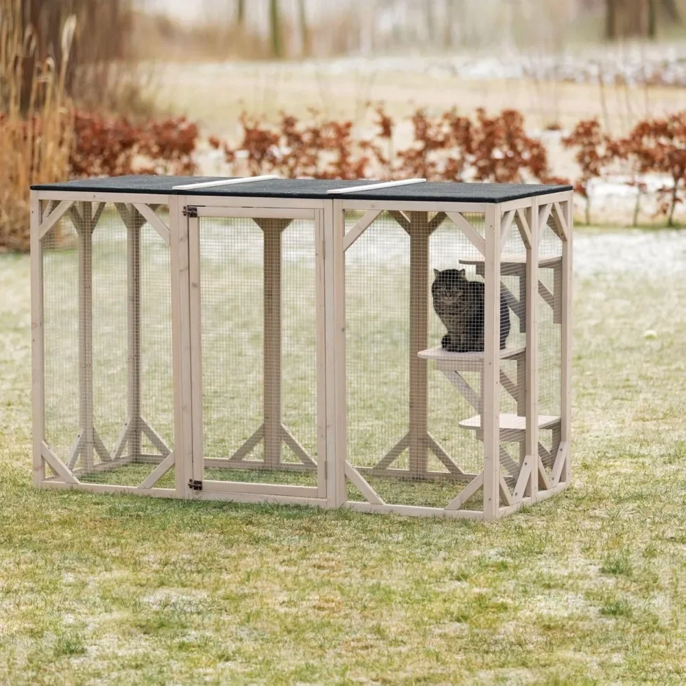 Large Sturdy Enclosure with Weatherproof Roof - Playpen with Three Lounging Platforms, Ideal for Indoor
Large Sturdy Enclosure with Weatherproof Roof - Playpen with Three Lounging Platforms, Ideal for Indoor