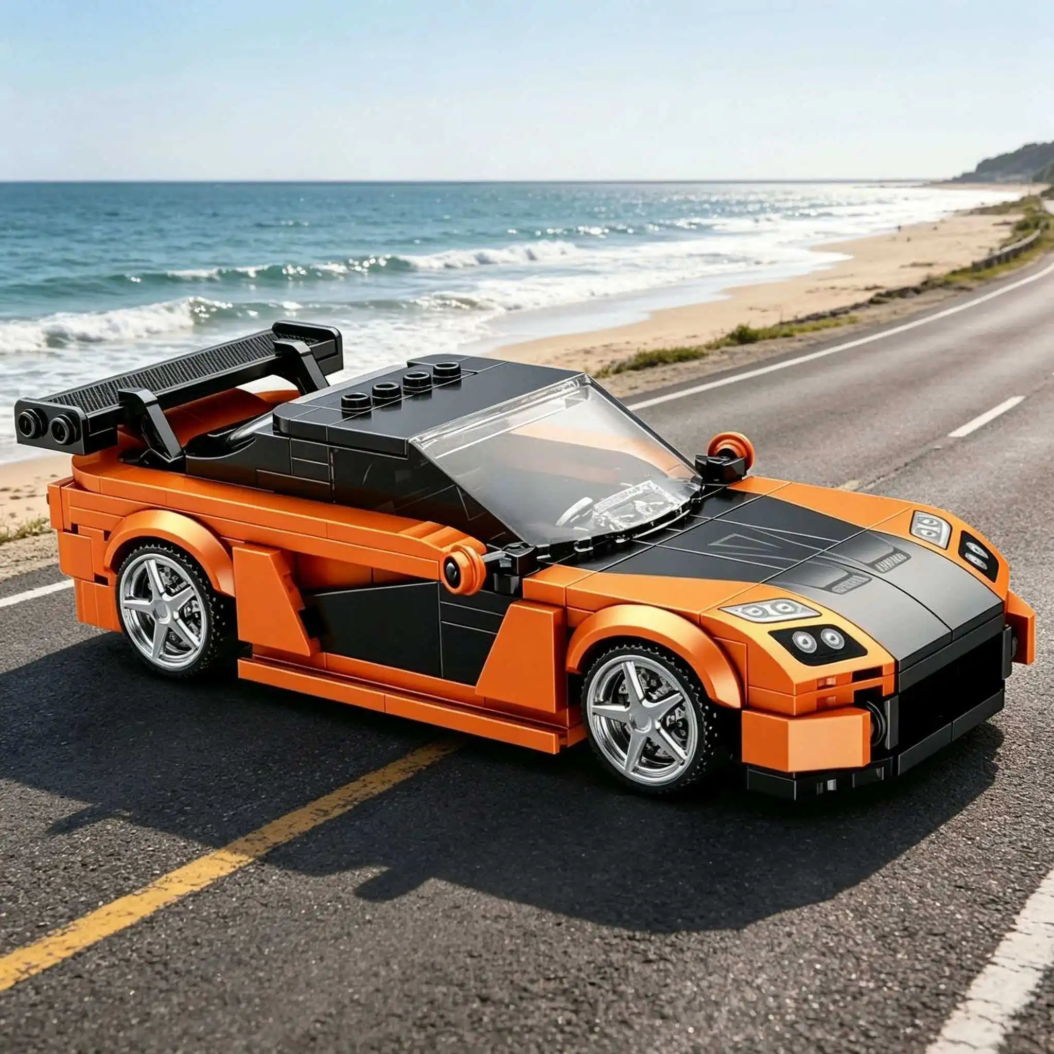 Классическая модель RX7, оранжевый спортивный автомобиль из строительных блоков, настольное украшение, креативная игрушка для самостоятельной сборки, праздничный подарок, 367 деталей
Классическая модель RX7, оранжевый спортивный автомобиль из строительных блоков, настольное украшение, креативная игрушка для самостоятельной сборки, праздничный подарок, 367 деталей