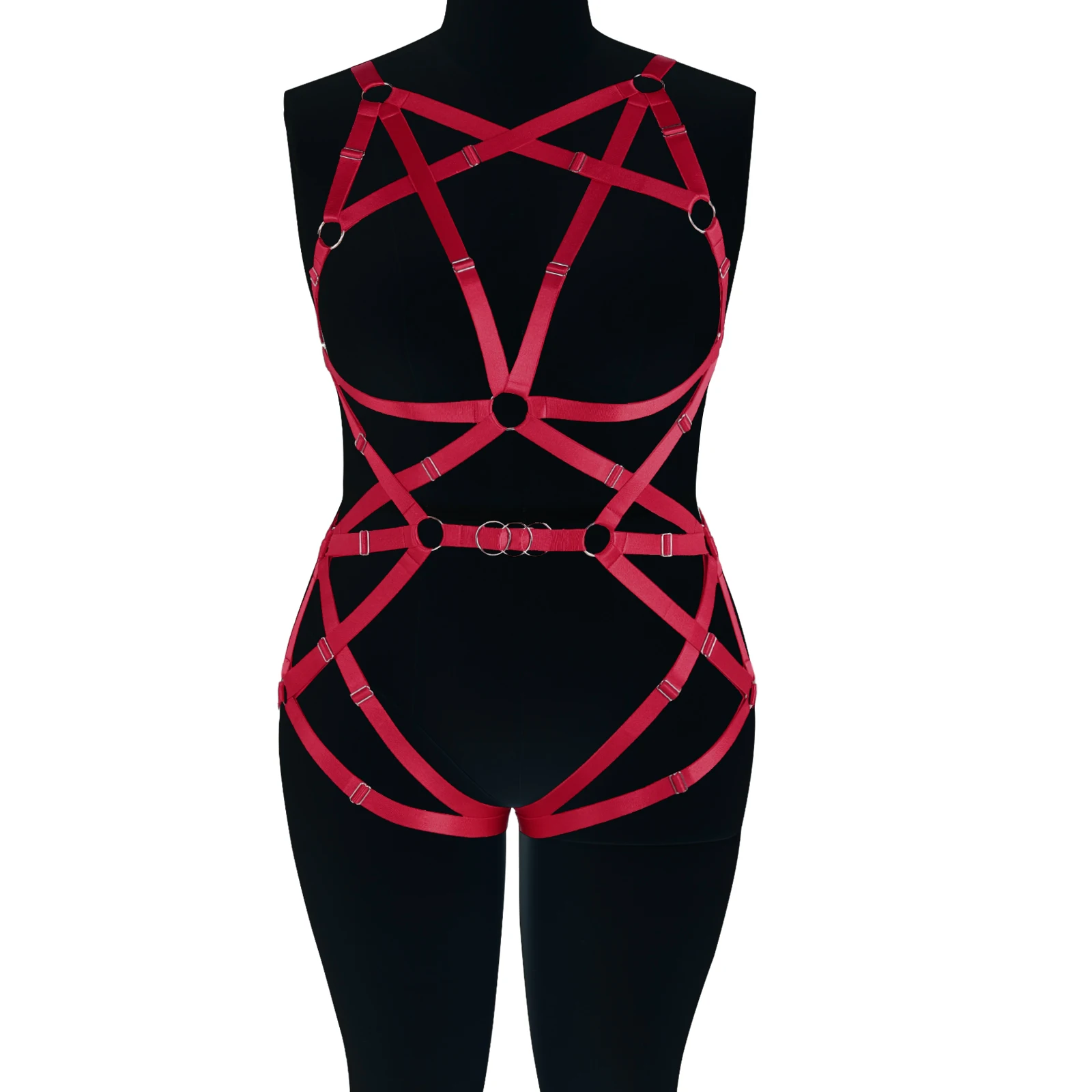 Bondage Hollow Elastic Harness Set Punk Sexy Lingerie Body Harness Body Cage Stockings Garter Belt Pole Dance Open Chest Bra
Bondage Hollow Elastic Harness Set Punk Sexy Lingerie Body Harness Body Cage Stockings Garter Belt Pole Dance Open Chest Bra
