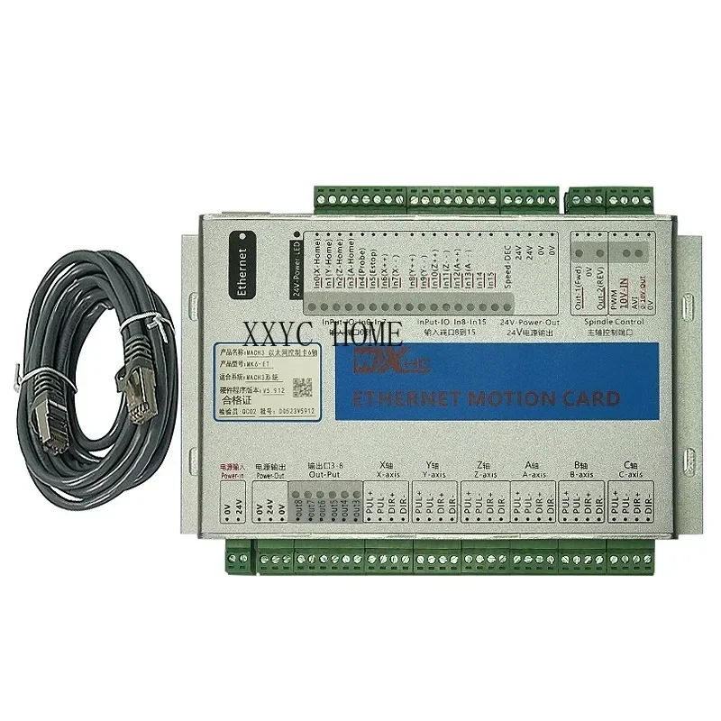 Ethernet 2MHz Mach3 CNC Motion Control Card Resume from Breakpoint for Lathes CNC Routers Lasers
Ethernet 2MHz Mach3 CNC Motion Control Card Resume from Breakpoint for Lathes CNC Routers Lasers