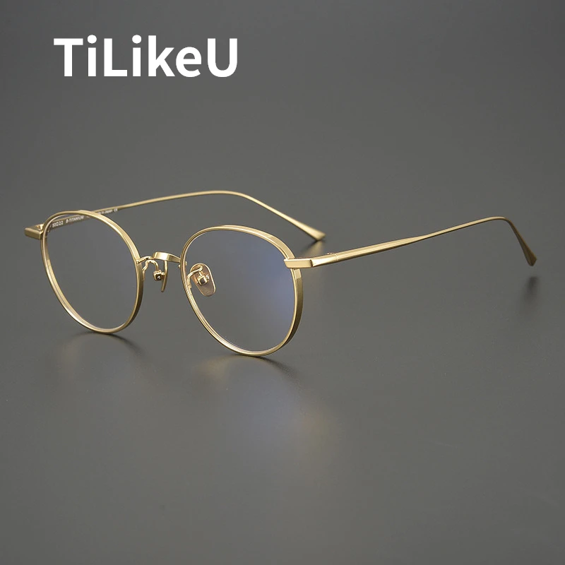 Japanese Retro Small Face Pure Titanium Eyeglasses Fashion Literary Gold Silk Men Women Oval Round Prescription Glasses Frames
Japanese Retro Small Face Pure Titanium Eyeglasses Fashion Literary Gold Silk Men Women Oval Round Prescription Glasses Frames