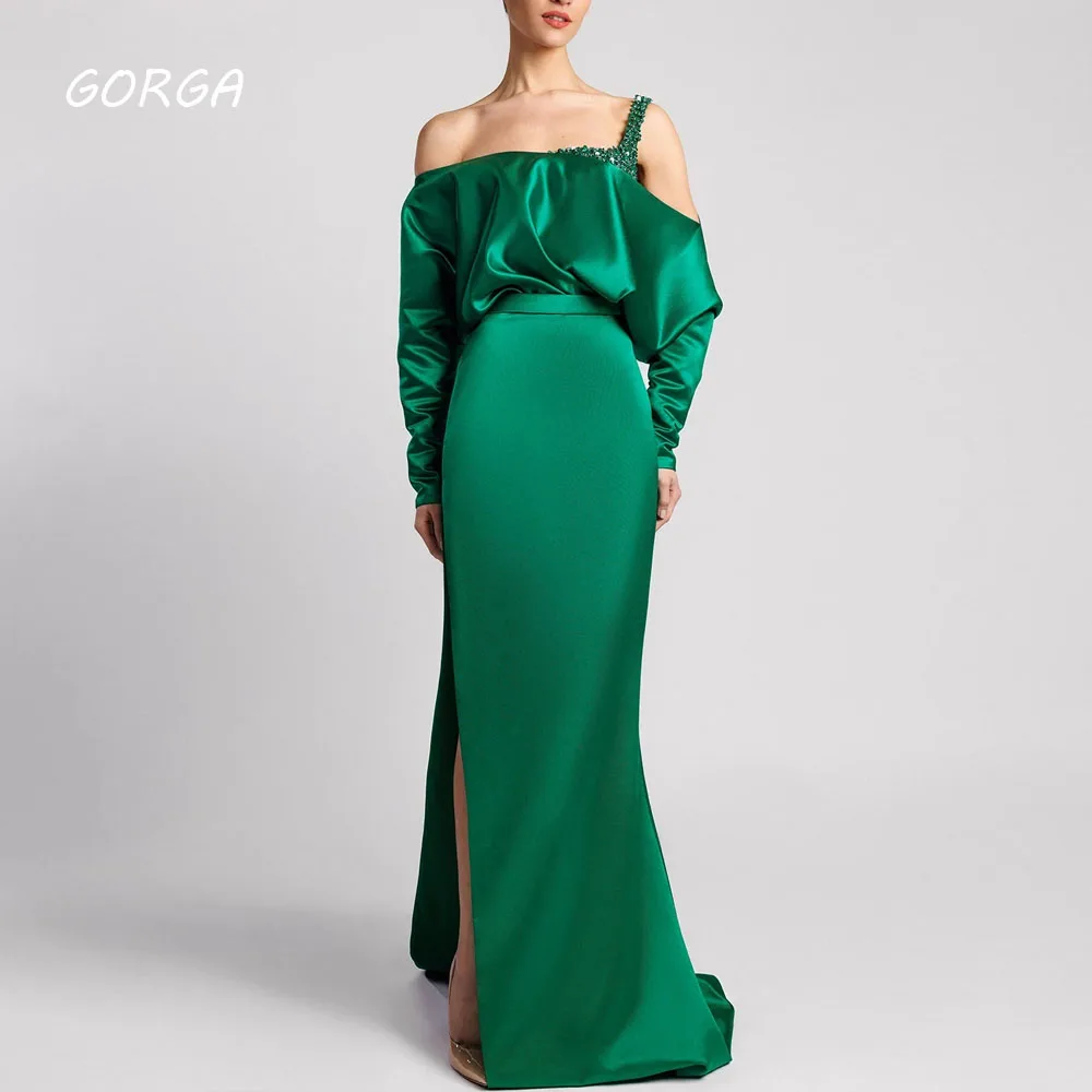 GORGA Индивидуальные вечерние платья с открытыми плечами для особых случаев, вечерние платья русалки с блестками и разрезом по бокам, вечернее платье 2025 года 
GORGA Индивидуальные вечерние платья с открытыми плечами для особых случаев, вечерние платья русалки с блестками и разрезом по бокам, вечернее платье 2025 года