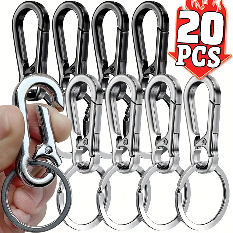 1/20pcs Waist Hanging Key Rings Stainless Steel Holder Keychains Buckle Clip Gourd Climbing Hook Car Strong Carabiner Key Chain
1/20pcs Waist Hanging Key Rings Stainless Steel Holder Keychains Buckle Clip Gourd Climbing Hook Car Strong Carabiner Key Chain