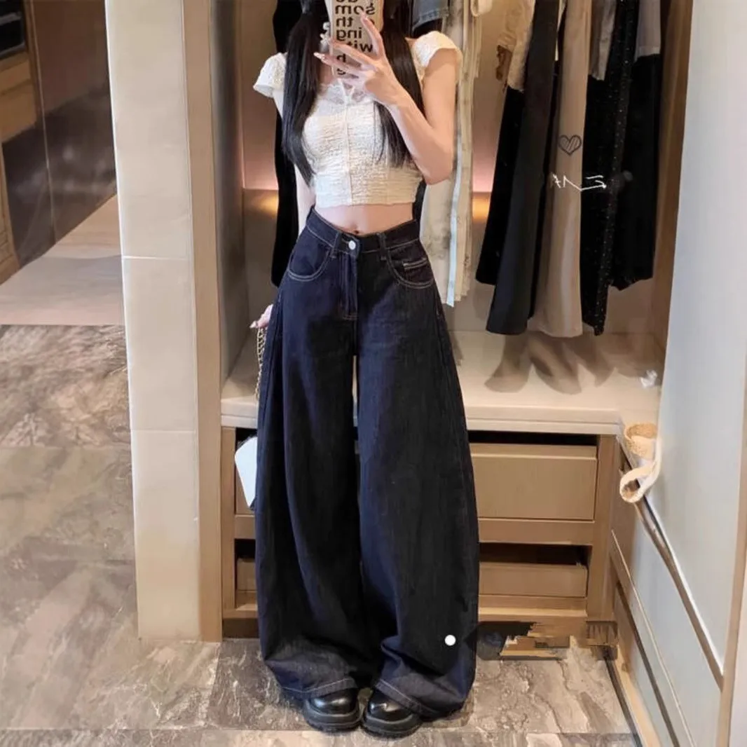 Washed American High Street Wide Leg Jeans Women's High Waist Loose Straight Leg Pants Floor-Length Slimming Long Trousers
Washed American High Street Wide Leg Jeans Women's High Waist Loose Straight Leg Pants Floor-Length Slimming Long Trousers