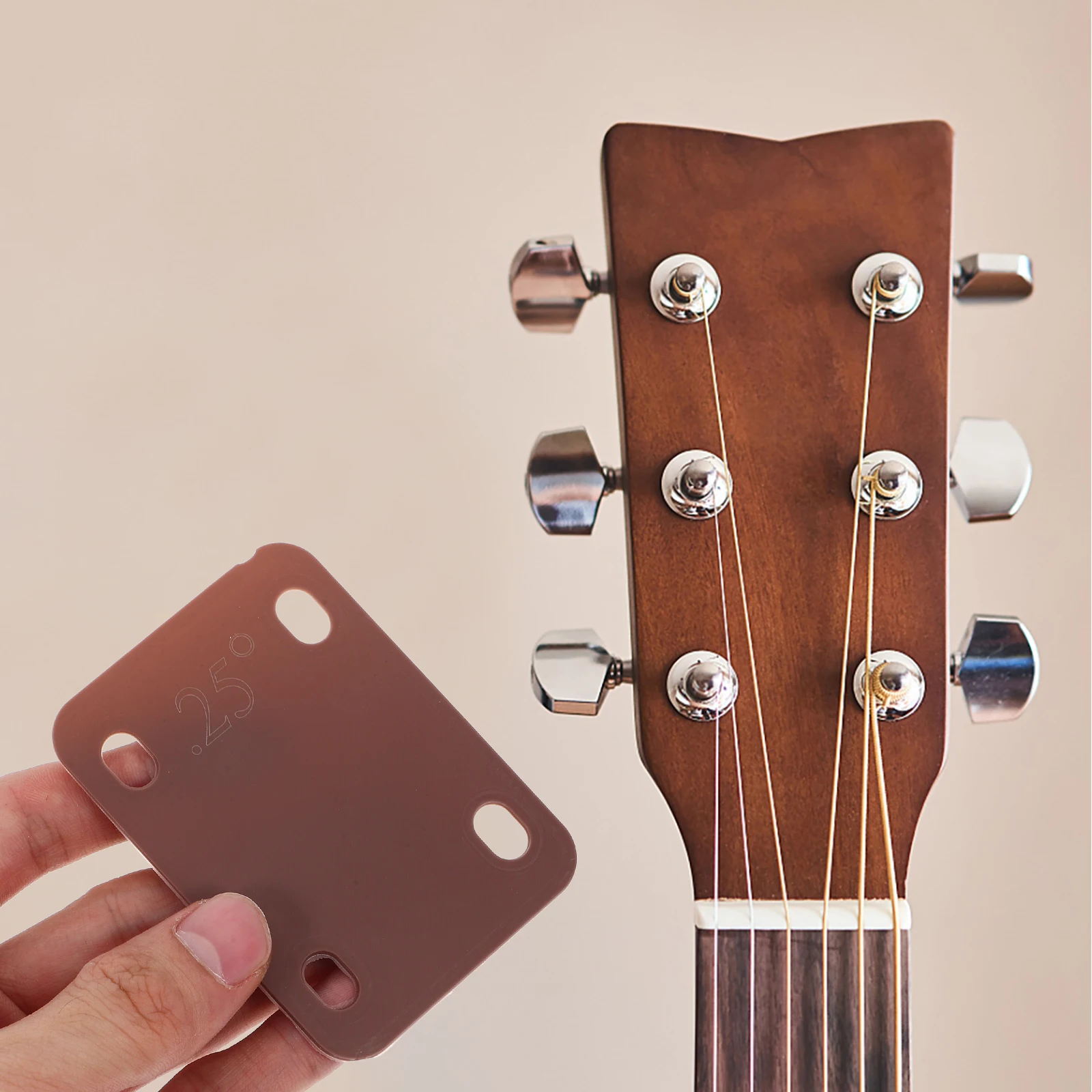 3pcs Guitar Neck Shims Plastic 1°+0.5°+0.25° Brown Angle Adjuster Parts Accessories Bass Heightening Gasket Electric Acoustic
3pcs Guitar Neck Shims Plastic 1°+0.5°+0.25° Brown Angle Adjuster Parts Accessories Bass Heightening Gasket Electric Acoustic