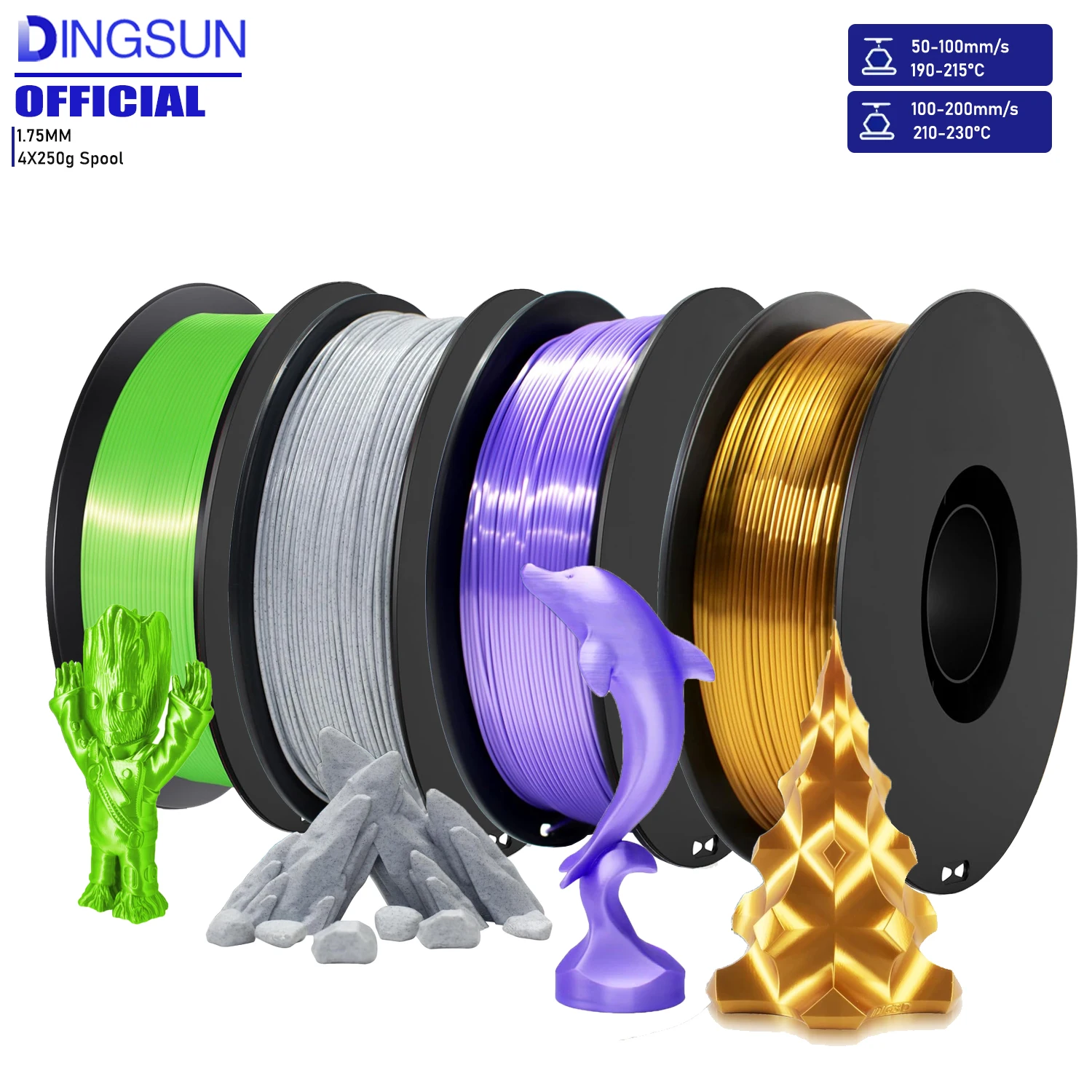 Шелковая нить PLA 1,75 мм, блестящие расходные материалы по металлу/мрамор 250 г/500 г/1000 г 1 катушка, точность на размер +/- 0,02 мм 
Шелковая нить PLA 1,75 мм, блестящие расходные материалы по металлу/мрамор 250 г/500 г/1000 г 1 катушка, точность на размер +/- 0,02 мм