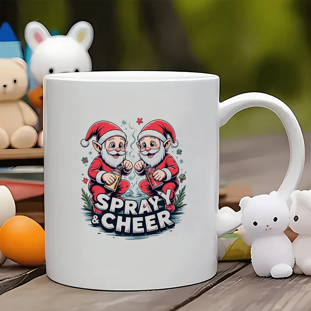 11oz Santa Claus cartoon mug with spray paint elf design Christmas gift kids cup family office coffee mug
11oz Santa Claus cartoon mug with spray paint elf design Christmas gift kids cup family office coffee mug