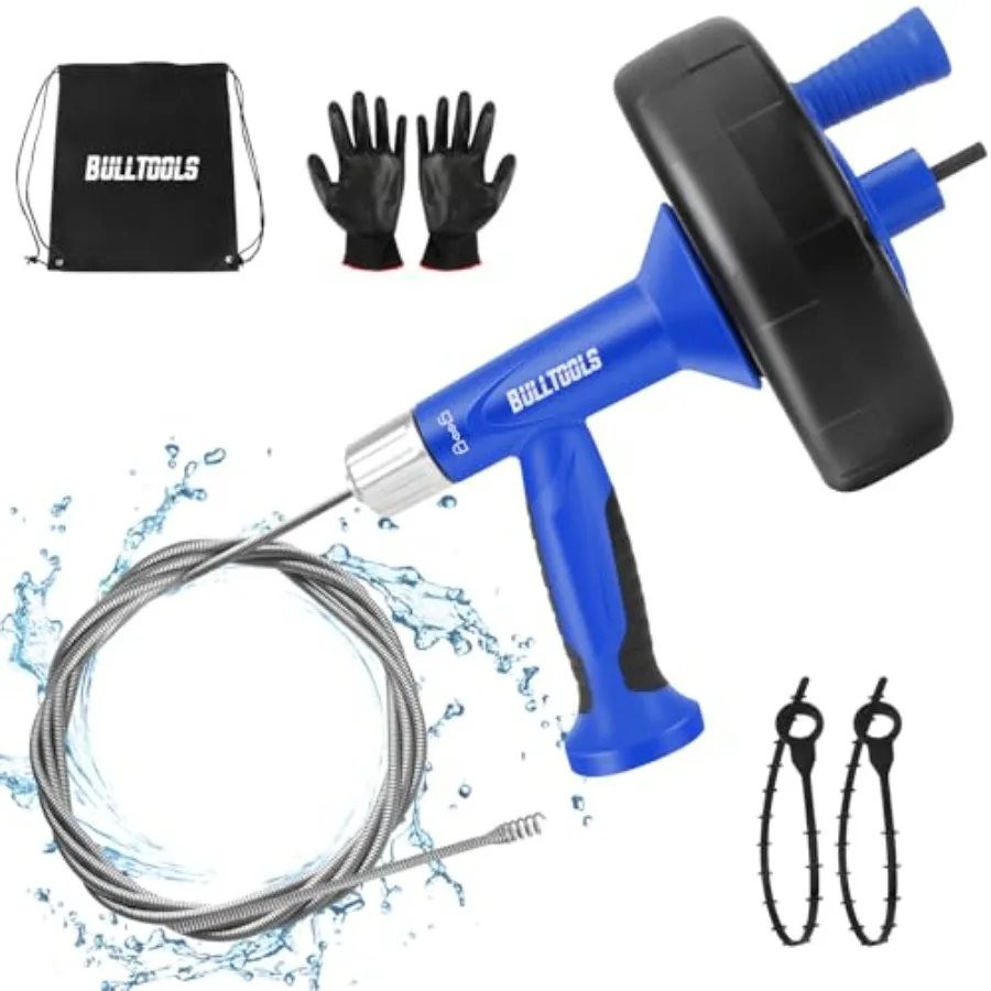 【Spot goods】BULLTOOLS Drain Auger 25FT Drain Clog Remover with Drill Adapter Flexible Snake Drain Hair Removal Tool for Kitchen
【Spot goods】BULLTOOLS Drain Auger 25FT Drain Clog Remover with Drill Adapter Flexible Snake Drain Hair Removal Tool for Kitchen
