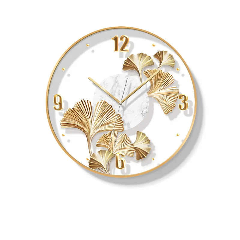 Guest restaurant creative clock decoration painting, modern simple ginkgo biloba wall clock mural
Guest restaurant creative clock decoration painting, modern simple ginkgo biloba wall clock mural