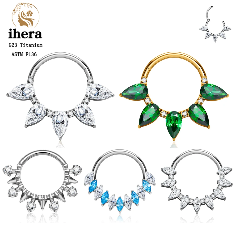 ASTM F136 Titanium Nose Ring Hoop 16G Pear CZ Hinged Segment Septum Clicker Ring Cartilage Daith Piercing Earring Body Jewelry
ASTM F136 Titanium Nose Ring Hoop 16G Pear CZ Hinged Segment Septum Clicker Ring Cartilage Daith Piercing Earring Body Jewelry