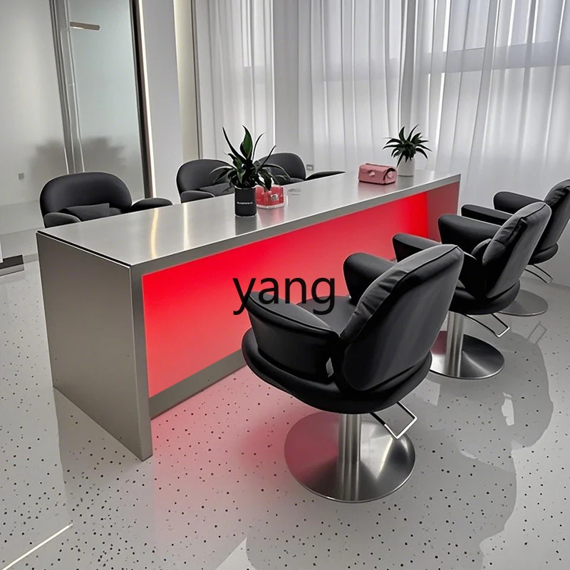 Tgf luminous hair salon mirror table hair salon special haircut mirror stainless steel perm and dyeing table
Tgf luminous hair salon mirror table hair salon special haircut mirror stainless steel perm and dyeing table